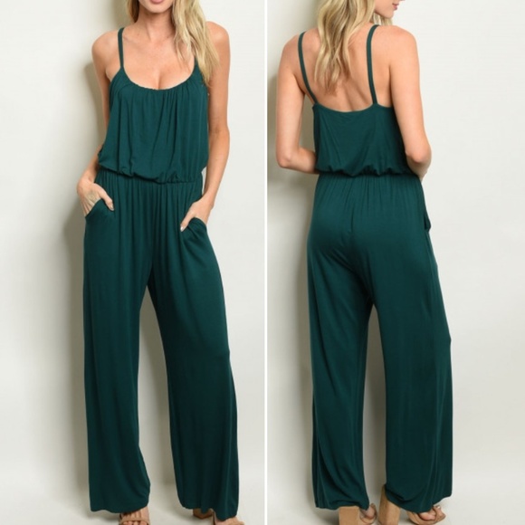 Trend Setter Diva Boutique Pants - GIRLY & FLIRTY COMFY GREEN JUMPSUIT